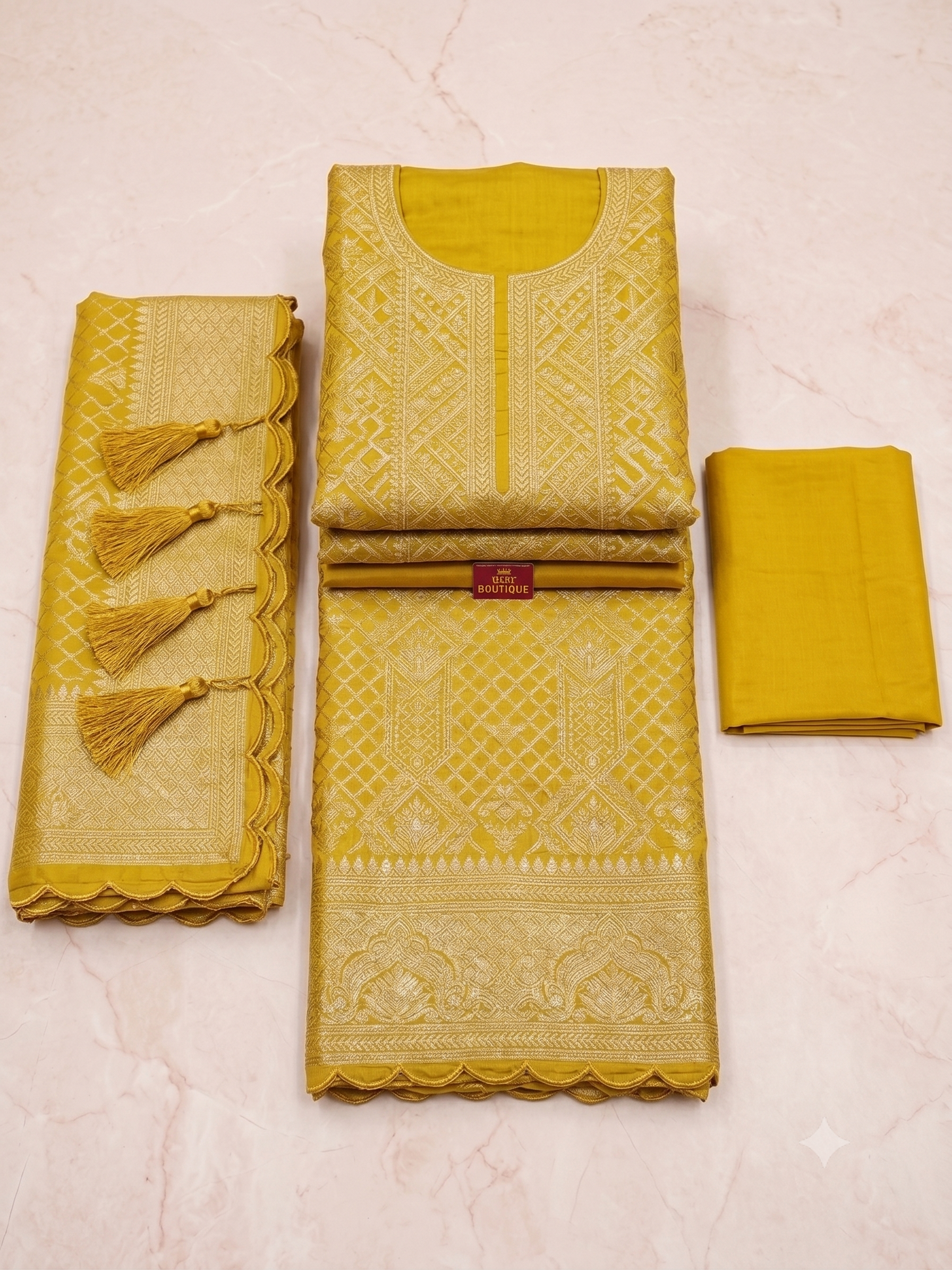 Yellow Silk Suit